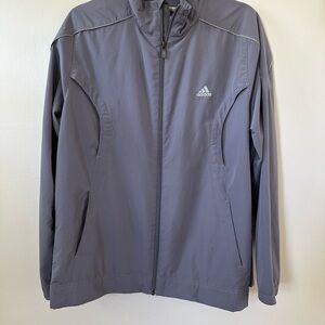 Adidas Men's Gray Windbreaker Jacket